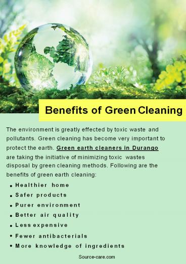Benefits of Green Cleaning
