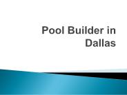 Pool Builder in Dallas