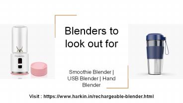 Smoothie Blender | USB Blender | Buy Online in India