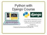 Python With Django Course by Max Online Training