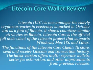 Litecoin Core Wallet Review (1)