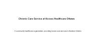 Chronic Care Service at Access Healthcare Ottawa