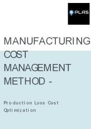 Production Cost and Manufacturing Cost Management