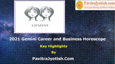 2021 Gemini Career and Business Horoscope