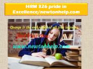 HRM 326 pride in Excellence/newtonhelp.com