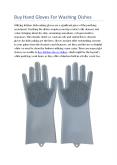 Buy Hand Gloves For Washing Dishes