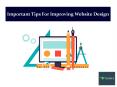 Important Tips For Improving Website Design PowerPoint PPT Presentation