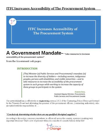 ITFC Increases Accessibility of The Procurement System
