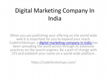 Digital Marketing Company In India