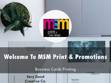 MSM Print & Promotions Presentation