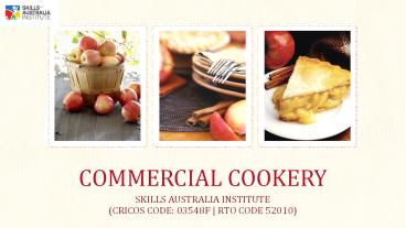 Become a professional chef with our commercial cookery courses