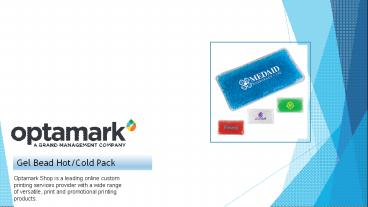 Buy Custom gel bead hot cold pack - Optamark