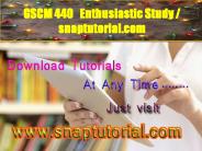 GSCM 440  Enthusiastic Study / snaptutorial.com