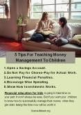 5 Tips For Teaching Money Management To Children PowerPoint PPT Presentation
