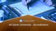 All Saints University - Accreditation