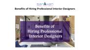 Benefits of Hiring Professional Interior Designers