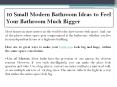 10 Small Modern Bathroom Ideas to Feel Your Bathroom Much Bigger PowerPoint PPT Presentation