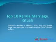 Top 10 Kerala Marriage Rituals