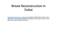 Breast Reconstruction in Dubai