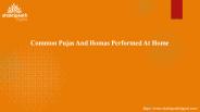 Common Pujas And Homas Performed At Home