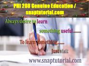 PHI 208 Genuine Education / snaptutorial.com