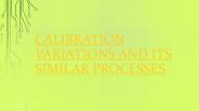 Similar Process of Calibration
