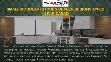 Small Modular Kitchen Dealer Designs Types in Faridabad
