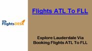 Flights ATL To FLL