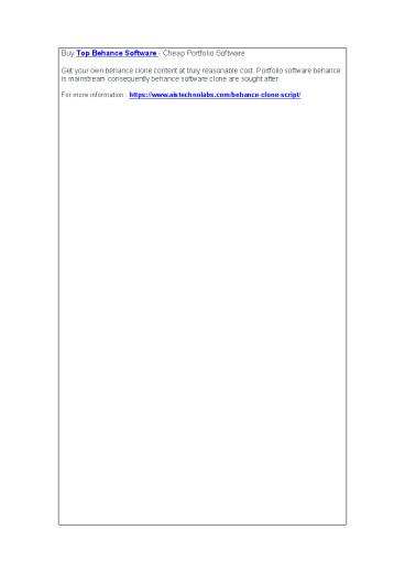 Buy Top Behance Software - Cheap Portfolio Software