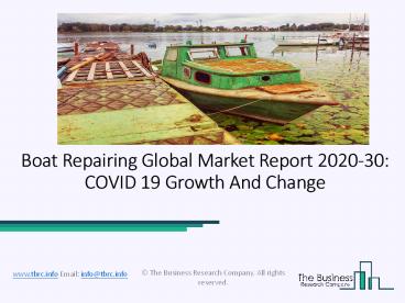 Boat Repairing Market, Industry Trends, Revenue Growth, Key Players Till 2030