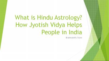 PPT – What is Hindu Astrology? How Jyotish Vidya helps People ...