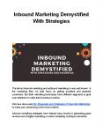 Inbound Marketing Demystified With Strategies PowerPoint PPT Presentation