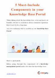 5 Must-Include Components in your Knowledge Base Portal