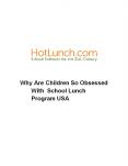 Why Are Children So Obsessed With School Lunch Program USA PowerPoint PPT Presentation