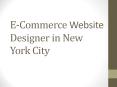 E Commerce Website Designer in New York City PowerPoint PPT Presentation