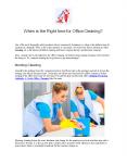 When is the Right time for Office Cleaning? PowerPoint PPT Presentation