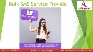Bulk SMS Provider In Delhi Ncr