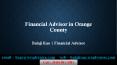 Financial Advisor in Orange County, California PowerPoint PPT Presentation