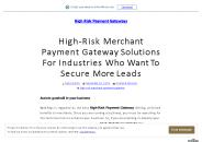 High-Risk Merchant Payment Gateway
