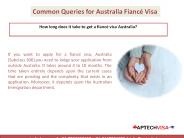 Common Queries for Australia Fiancé Visa
