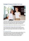 Strategies to Improve Students Test Scores PowerPoint PPT Presentation