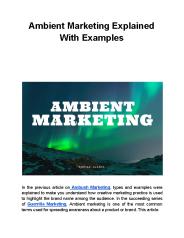 Ambient Marketing Explained With Examples