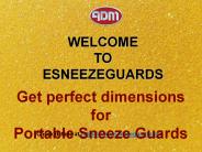 Get perfect dimensions for Portable Sneeze Guards