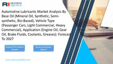 Automotive Lubricants Market