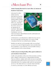 Best Merchant Accounts for Online Gambling
