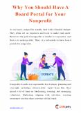 Why You Should Have A Board Portal for Your Nonprofit PowerPoint PPT Presentation