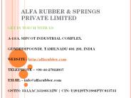 ALFA RUBBER & SPRINGS PRIVATE LIMITED