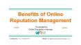 Online Reputation Manage- Benefits of Online Reputation Management PowerPoint PPT Presentation