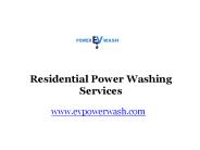 Residential Power Washing