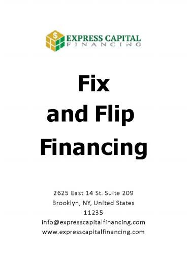 Everything You Should Know About Fix and Flip financing